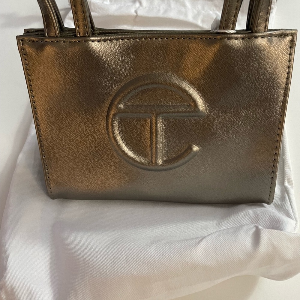 Telfar Small Bronze Shopper new with tags.  Never used. Includes dust ba…